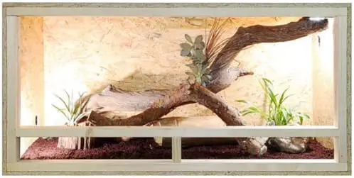 terrario grande madera reptiles interior ventilacion 120x50x50 beige